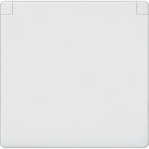55x55mm Cover Plate with Spring Flap for SCHUKO Sockets, Electric White – Siemens
