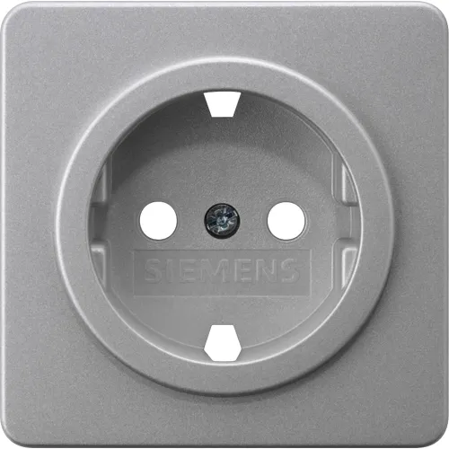 Siemens 5UH1064 DELTA profil Cover Plate for Standard Schuko Socket Outlet, Silver