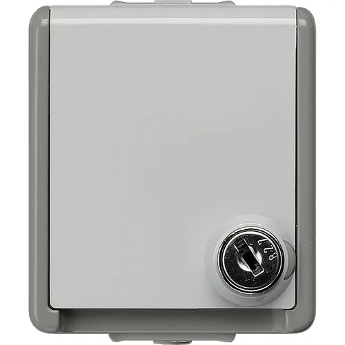 Siemens 5UB4716 DELTA flache Gray Lockable Schuko Single Socket, IP44 Surface-Mounted 16A 250V