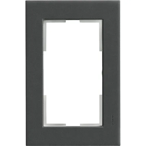 Siemens 5TG1116-2 DELTA miro 2-Fold Frame for Double Socket Outlets, Carbon Metallic