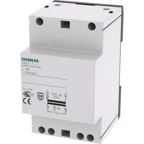 Siemens 4AC3724-0 SENTRON Safety Transformer, 24VA 230V Primary, 8V/12V Secondary