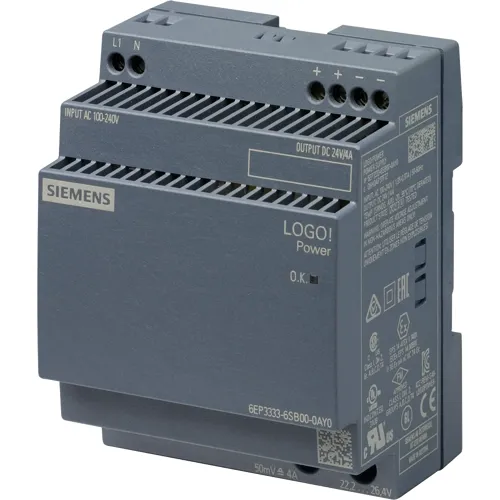 6EP3333-6SB00-0AY0 LOGO!Power 24V DC 4A 96W, Siemens