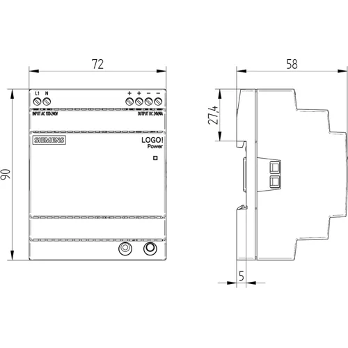 6EP3333-6SB00-0AY0 LOGO!Power 24V DC 4A 96W, Siemens