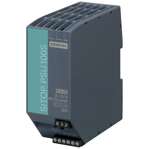 Siemens 6EP1322-2BA00 SITOP PSU100S 84W DIN Rail Power Supply, 12VDC 7A