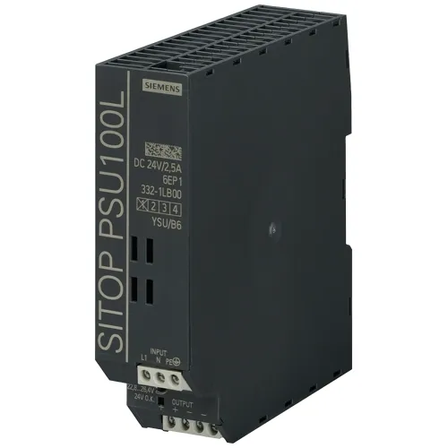 Siemens 6EP1332-1LB00 Slim 32.5mm 60W DIN Rail PSU for Basic 24VDC Tasks