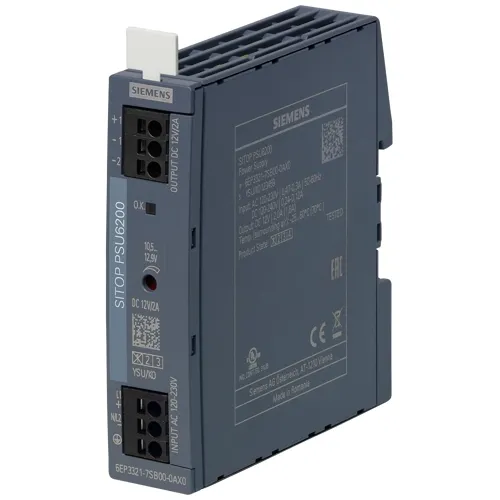 Siemens 6EP3321-7SB00-0AX0 PSU6200 — A Slim 24W 12VDC Supply for Compact Control Panels