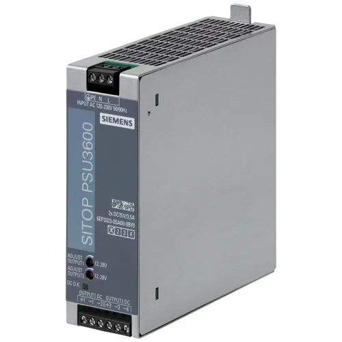 SITOP PSU3600 Dual 2×15 V/3.5 A 105 W DIN Rail Power Supply – Siemens 6EP3323‑0SA00‑0BY0