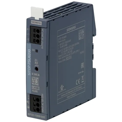 Siemens 6EP3331-7SB00 PSU6200 24V DC 1.3A 31.2W Ultra-Slim DIN Rail Power Supply