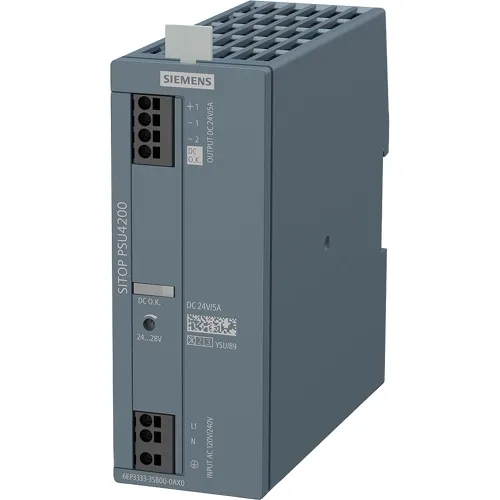Siemens 6EP3333-3SB00-0AX0 PSU4200 Steps Up to 120W 24VDC with Remote DC-OK Signaling