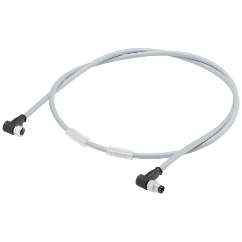 Siemens 6ES7194-2LH20-1AB0 M8 Power Cable for ET 200AL, Angled-Angled, 2m, Gray, 24VDC