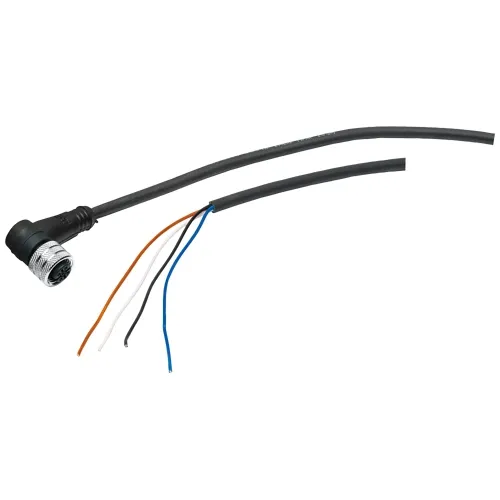 Siemens 6GF3440-8BC4 M12 4-Pole Angled Socket to Open End PUR Lamp Cable for MV400/VS100, 10m