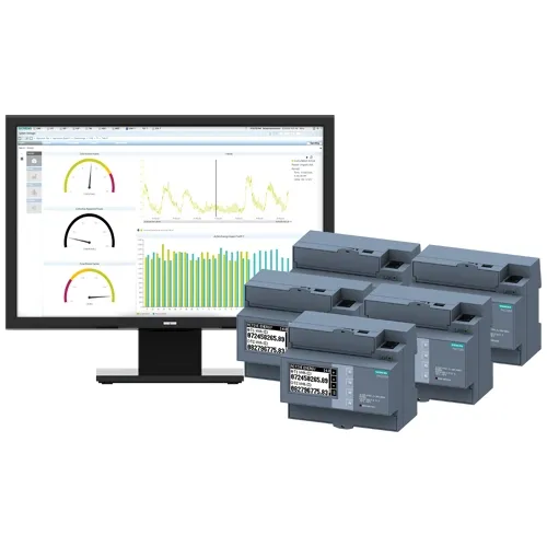 Siemens 7KN2715-5CE40-0YC0 SENTRON Powermanager System Package — Software + 5× PAC2200 Meters, Modbus TCP