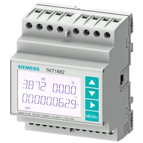 Siemens 7KT1681 SENTRON PAC1600 3-Phase Energy Meter, 5A CT Input, S0 Pulse Output