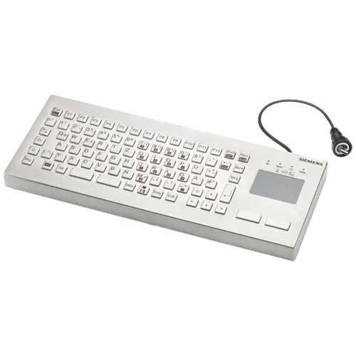 Siemens 6AV6881-0AU14-0DB0 INOX Stainless Steel HMI USB Keyboard with German Layout and 2-Key Rollover
