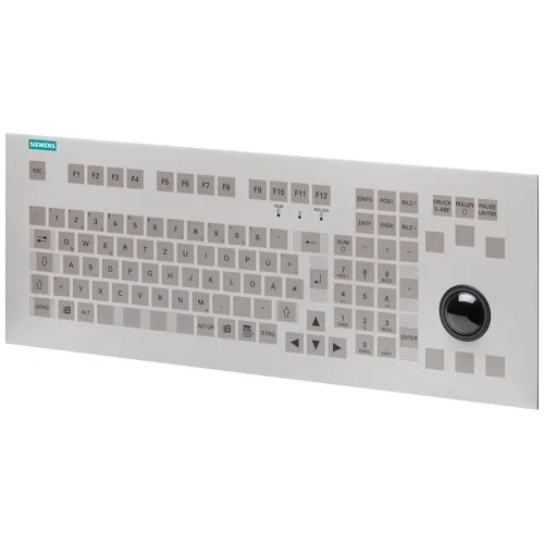 Siemens 6GF6710-3BG SIMATIC HMI PS/2 Built-In Keyboard with Trackball — 19＂ Panel Mount, IP65 Front, INT Layout