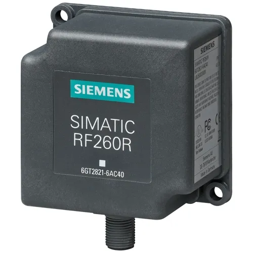 Siemens SIMATIC RF260R 6GT2821-6AC40 HF RFID Reader with RS232 ASCII/Scan Mode, Integrated Antenna, IP67