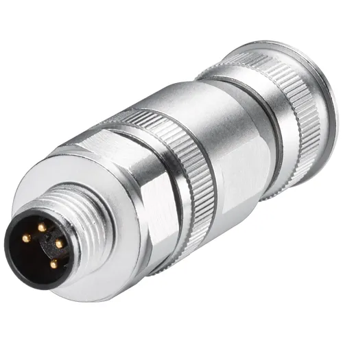 Siemens 6ES7194-2AB00-0AA0 M8 Shielded Male Plug, Metal Housing, 4-Pole Screw Terminal, IP67