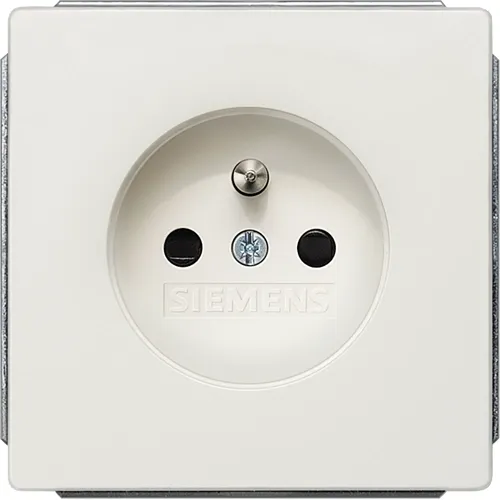 Siemens 5UB1367-1 DELTA style CEE 7 Socket Outlet, Silver, Increased Touch Protection, 16A 250V