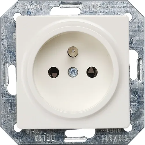 Siemens 5UB1350 DELTA i-system CEE 7 Socket Outlet, Titanium White, 16A 250V