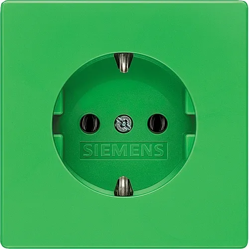 Siemens 5UB1835 Green SCHUKO Socket Outlet with Increased Touch Protection, 16A 250V