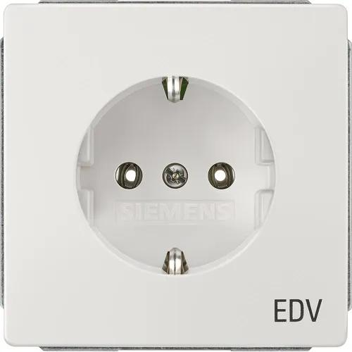 Siemens 5UB1825 White SCHUKO Socket Outlet with EDV Circuit Identification, 16A 250V
