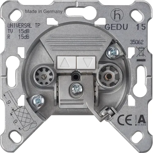 Siemens 5TG2484 DELTA i-system 75ohm IEC Antenna Feed-Through Socket with Terminator, 4-2400MHz