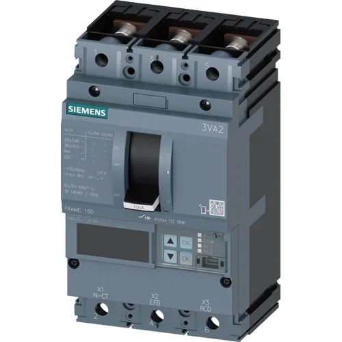85kA H-Class 3P 63A MCCB ETU550 LSI Nut-Keeper Siemens